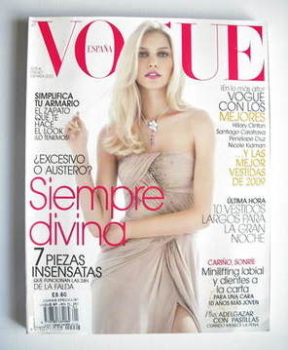 Vogue Espana magazine - January 2010 - Aline Weber cover