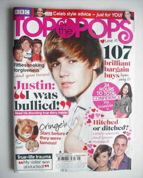 Top Of The Pops magazine - Justin Bieber cover (2 February - 1 March 2011)