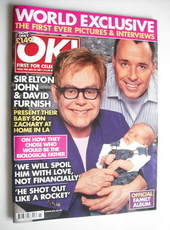 OK! magazine - Elton John and David Furnish cover (25 January 2011 - Issue 760)