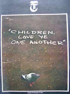 Weekend Telegraph magazine - Children Love Ye One Another cover (17 December 1965)