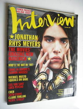 Interview magazine - December 1998 - Jonathan Rhys Meyers cover