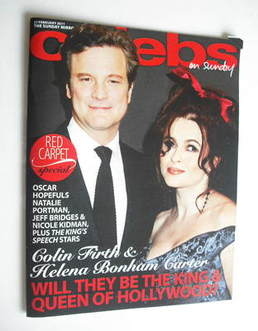 Celebs magazine - Colin Firth and Helena Bonham Carter cover (27 February 2011)