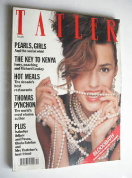 Tatler magazine - December 1989/January 1990 - Yasmin Le Bon cover