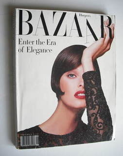 Harper's Bazaar magazine - September 1992 - Linda Evangelista cover
