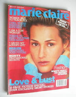 British Marie Claire magazine - August 1993 - Yasmin Le Bon cover