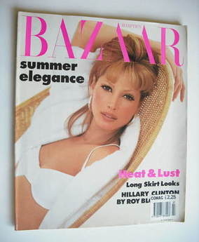 Harper's Bazaar magazine - July 1992 - Christy Turlington cover