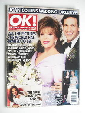 OK! magazine - Joan Collins and Percy Gibson cover (28 February 2002 - Issue 304)