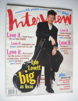 Interview magazine - May 1994 - Lyle Lovett cover