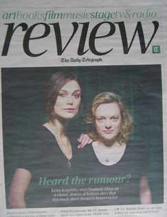 The Daily Telegraph Review newspaper supplement - 5 February 2011 - Keira Knightley and Elisabeth Moss cover