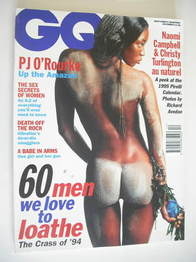 British GQ magazine - December 1994 - Naomi Campbell cover