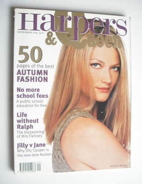 British Harpers & Queen magazine - September 1996 - Sophie Ward cover
