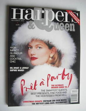 British Harpers & Queen magazine - December 1994 - Sophie Ward cover