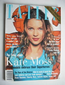 Tatler magazine - January 1995 - Kate Moss cover