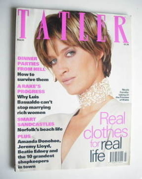 Tatler magazine - March 1993 - Nicola Formby cover