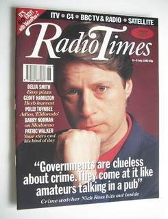 <!--1993-07-03-->Radio Times magazine - Nick Ross cover (3-9 July 1993)