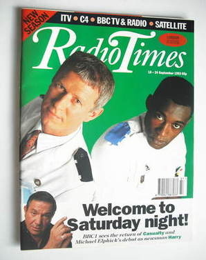 Radio Times magazine - Derek Thompson and Patrick Robinson cover (18-24 September 1993)