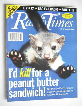 Radio Times magazine - Pine Marten cover (21-27 August 1993)