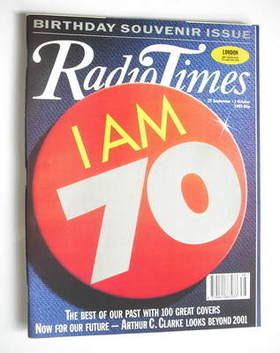 Radio Times magazine - I Am 70 cover (25 September - 1 October 1993)