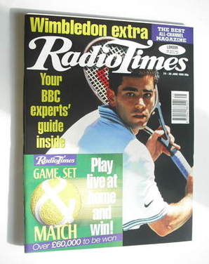 <!--1995-06-24-->Radio Times magazine - Pete Sampras cover (24-30 June 1995
