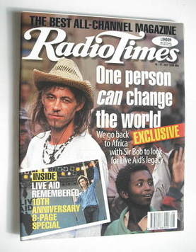 Radio Times magazine - Bob Geldof cover (15-21 July 1995)