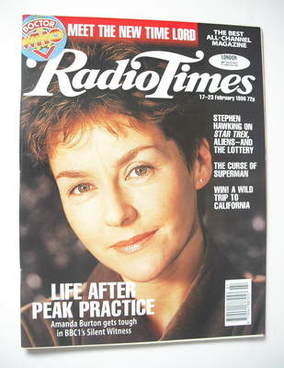 <!--1996-02-17-->Radio Times magazine - Amanda Burton cover (17-23 February