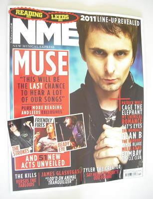 NME magazine - Matt Bellamy cover (26 March 2011)