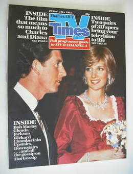 <!--1982-11-27-->TV Times magazine - Princess Diana and Prince Charles cove