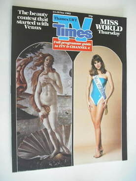 TV Times magazine - Miss World cover (13-19 November 1982)