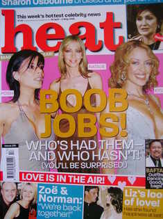 <!--2003-04-26-->Heat magazine - Boob Jobs! cover (26 April-2 May 2003 - Is
