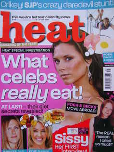 <!--2003-06-21-->Heat magazine - What Celebs Really Eat cover (21-27 June 2