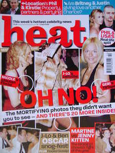 <!--2003-04-05-->Heat magazine - Oh No! cover (5-11 April 2003 - Issue 213)