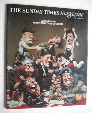 The Sunday Times magazine - The United States Of Europe cover (7 November 1976)