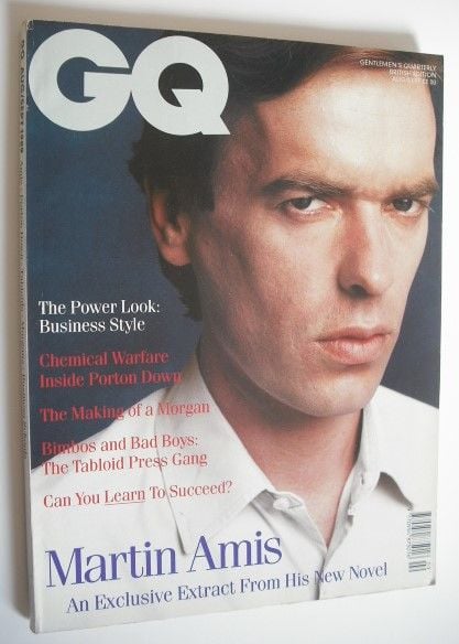 British GQ magazine - August/September 1989 - Martin Amis cover