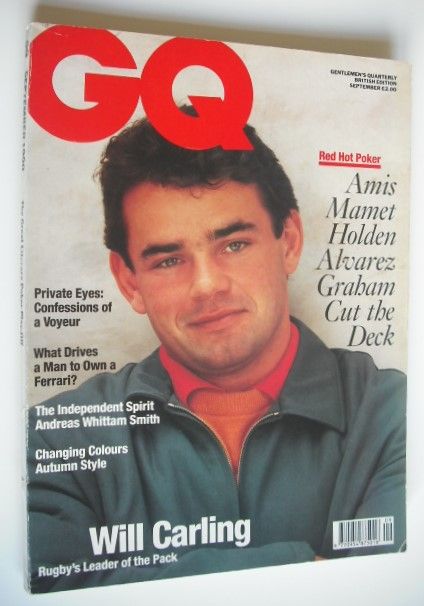 British GQ magazine - September 1990 - Will Carling cover