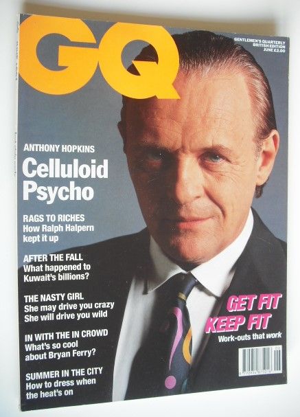 British GQ magazine - June 1991 - Anthony Hopkins cover