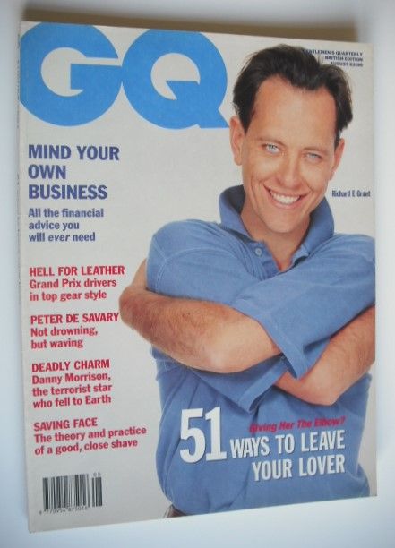 British GQ magazine - August 1991 - Richard E Grant cover