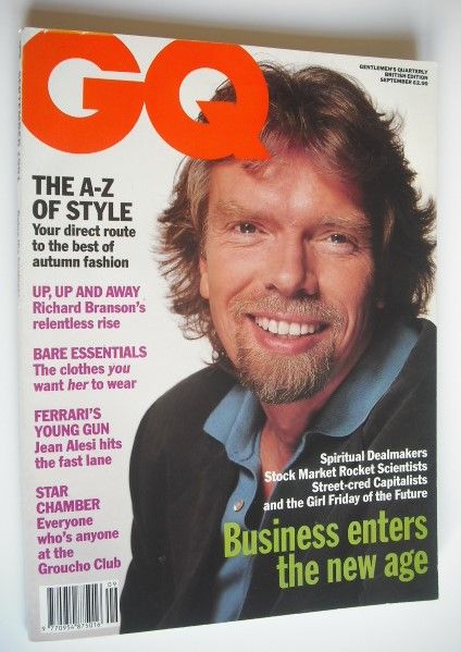 <!--1991-09-->British GQ magazine - September 1991 - Richard Branson cover