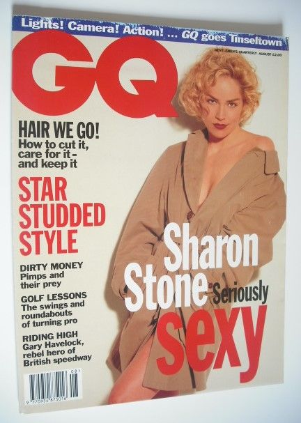 British GQ magazine - August 1993 - Sharon Stone cover