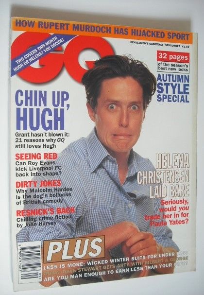 British GQ magazine - September 1995 - Hugh Grant cover