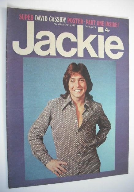 Jackie magazine - 21 July 1973 (Issue 498 - David Cassidy cover)