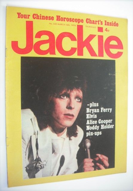 Jackie magazine - 16 March 1974 (Issue 532 - David Bowie cover)
