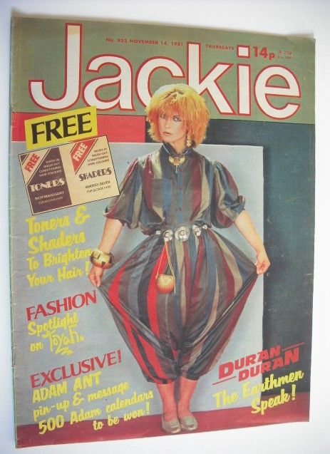 Jackie magazine - 14 November 1981 (Issue 932 - Toyah Willcox cover)