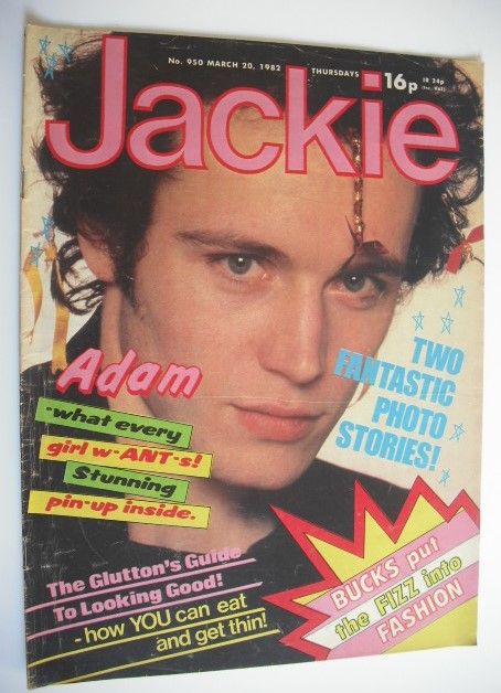 <!--1982-03-20-->Jackie magazine - 20 March 1982 (Issue 950 - Adam Ant cove