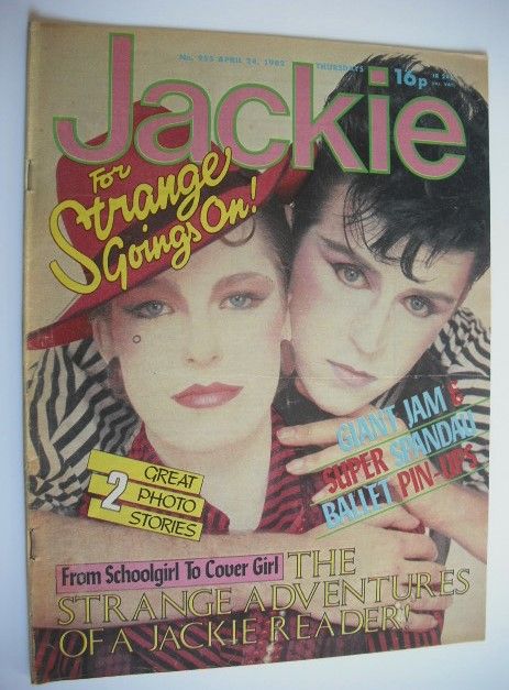 Jackie magazine - 24 April 1982 (Issue 955 - Steve Strange and Jackie reader cover)