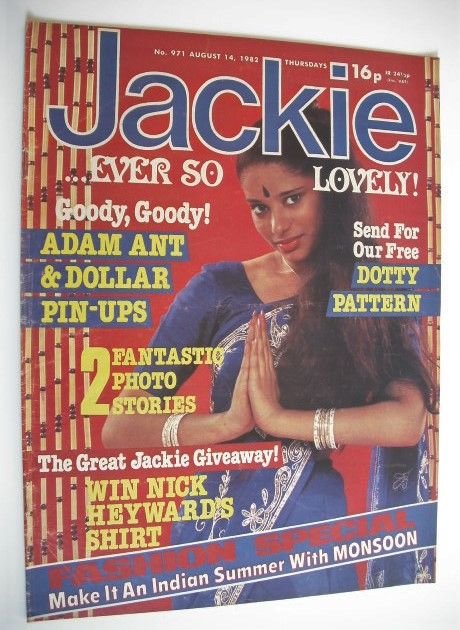 <!--1982-08-14-->Jackie magazine - 14 August 1982 (Issue 971)