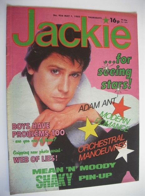 Jackie magazine - 1 May 1982 (Issue 956 - Shakin' Stevens cover)