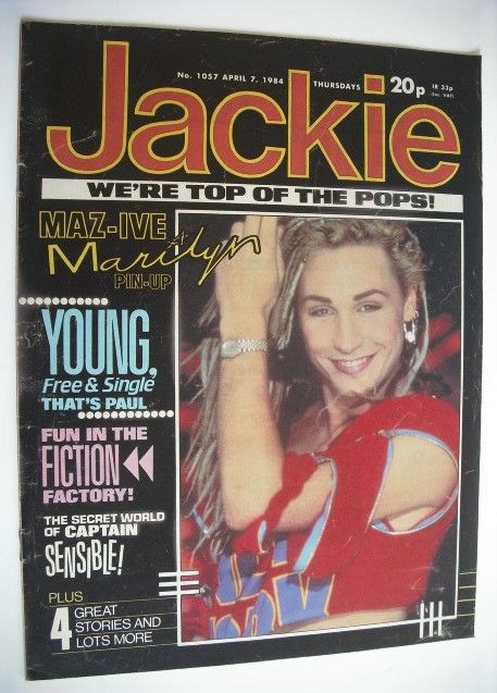 <!--1984-04-07-->Jackie magazine - 7 April 1984 (Issue 1057 - Marilyn cover