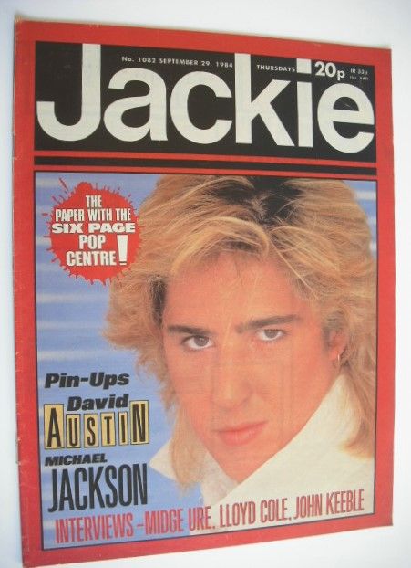 Jackie magazine - 29 September 1984 (Issue 1082 - David Austin cover)