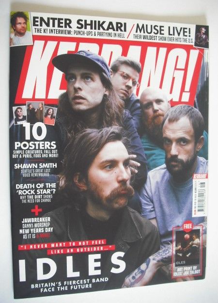 <!--2019-04-20-->Kerrang magazine - Idles cover (20 April 2019 - Issue 1769