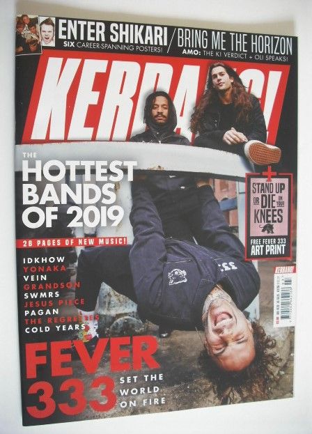 Kerrang magazine - Fever 333 cover (19 January 2019 - Issue 1756)